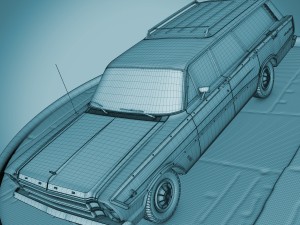 ford country squire 1966 3D Model