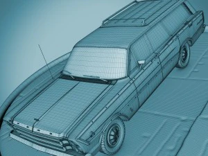 ford country squire 1966 3D Model