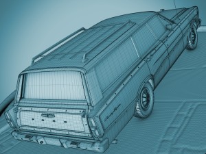 ford country squire 1966 3D Model
