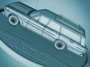 ford country squire 1966 3D Model