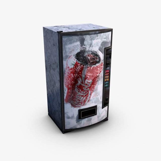 vending machine coca-cola Modelo 3D .c4d .max .obj .3ds .fbx .stl .blend 