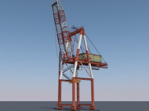 port container crane 3D Model