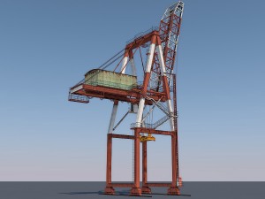 port container crane 3D Model