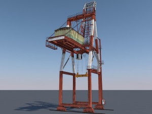 port container crane 3D Model