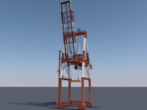 port container crane 3D Model