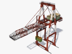 port container crane 3D Модель
