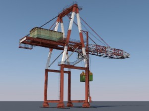 port container crane 3D Модель