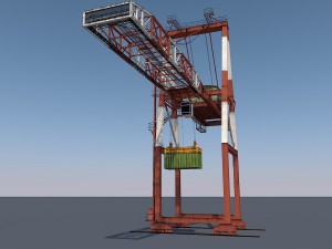 port container crane 3D Модель