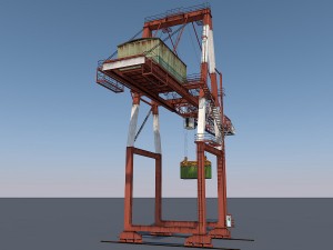 port container crane 3D Модель