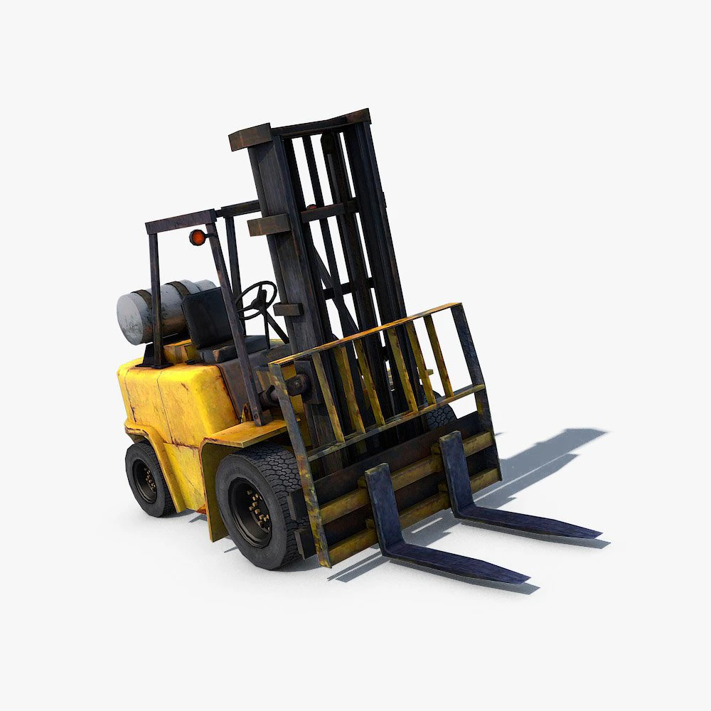 forklift Model 3D .c4d .max .obj .3ds .fbx .stl .blend 