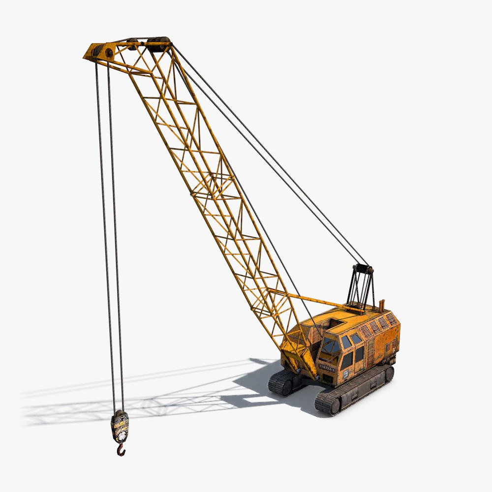 crawler crane 3D Model .c4d .max .obj .3ds .fbx .stl .blend 