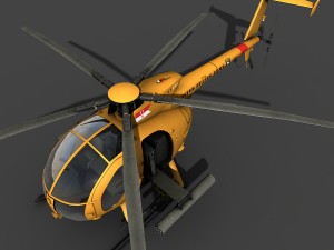 hughes ah-6 little bird 3D Model