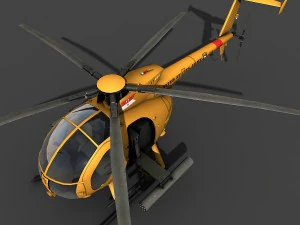 hughes ah-6 little bird 3D Model