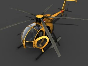 hughes ah-6 little bird 3D Model