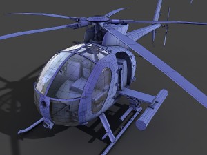 hughes ah-6 little bird 3D Model