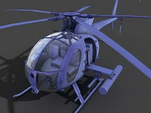 hughes ah-6 little bird 3D Model