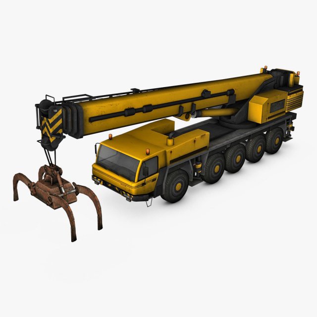 mobile crane 3D 모델 .c4d .max .obj .3ds .fbx .stl .blend 