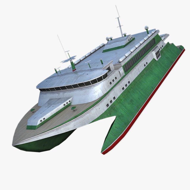 catamaran 3D Модель .c4d .max .obj .3ds .fbx .stl .blend 