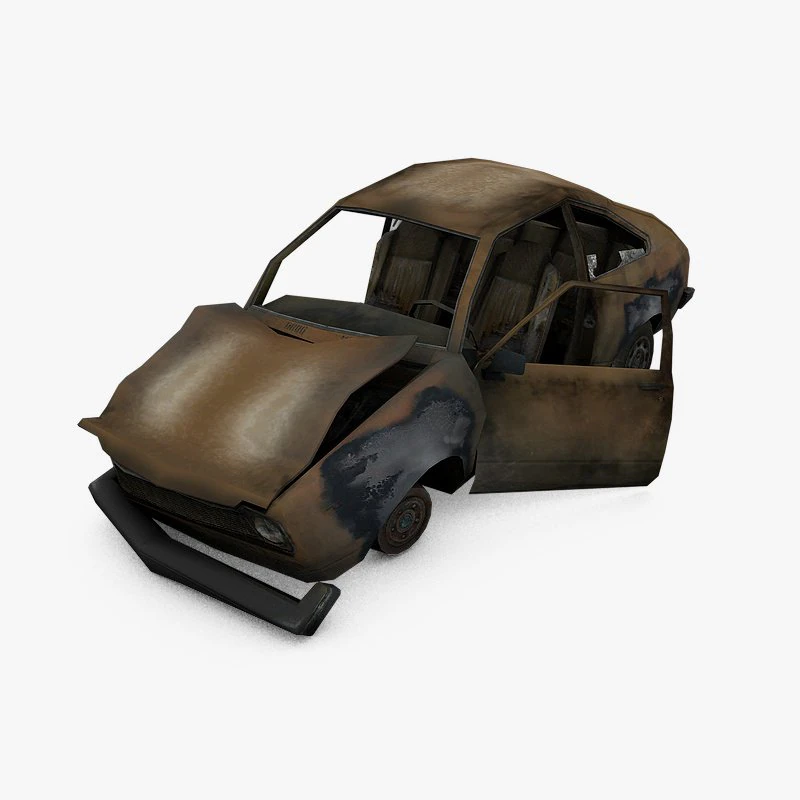 damage car 3D Model .c4d .max .obj .3ds .fbx .stl .blend 