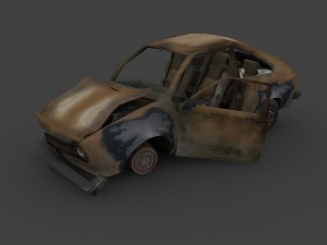 damage car Modelo 3D