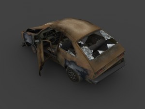 damage car Modelo 3D