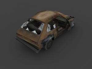 damage car Modelo 3D