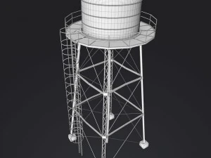 wieża ciśnień Model 3D