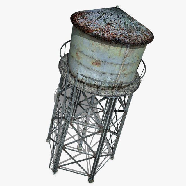 water tower Modelo 3D .c4d .max .obj .3ds .fbx .stl .blend 