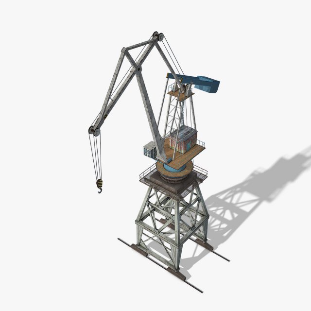 port crane Modelo 3D .c4d .max .obj .3ds .fbx .stl .blend