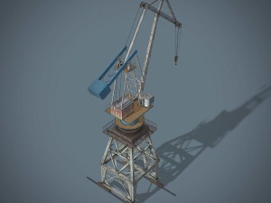 port crane Modelo 3D