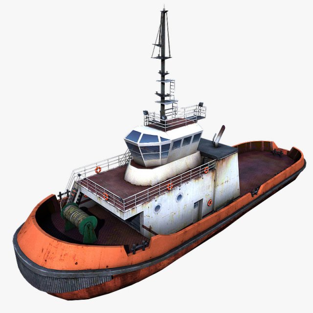 tugboat Modello 3D .c4d .max .obj .3ds .fbx .stl .blend 