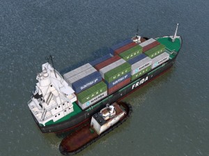 cargo ship and tugboat 3D Model