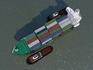 cargo ship and tugboat 3D Model