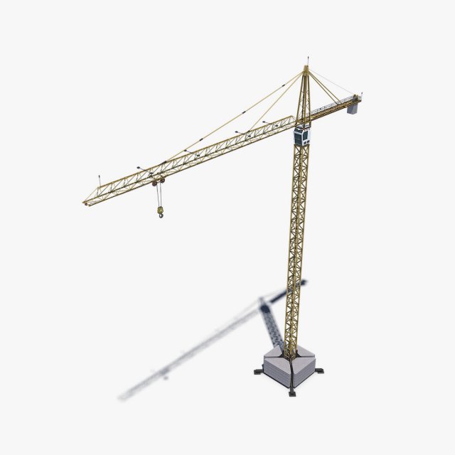 tower crane Model 3D .c4d .max .obj .3ds .fbx .stl .blend 
