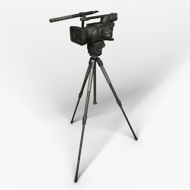camera on the tripod 3D Model .c4d .max .obj .3ds .fbx .stl .blend