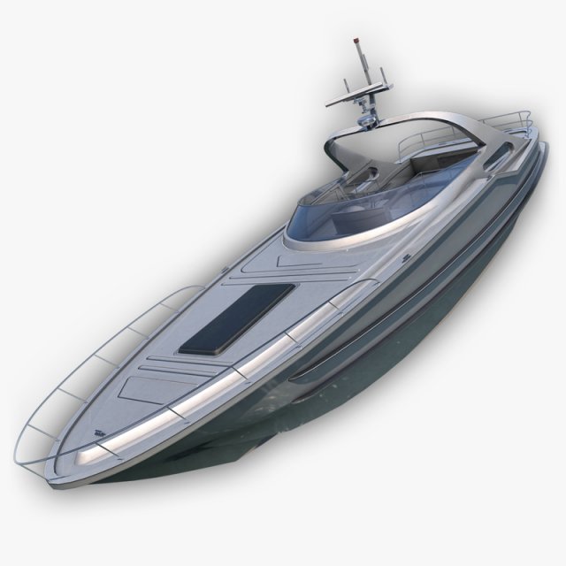luxury yacht 3D Модель .c4d .max .obj .3ds .fbx .stl .blend 