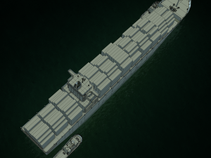 cargo ship cosco and tugboat 3Dモデル