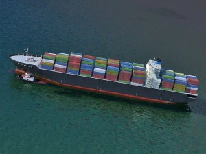 cargo ship and tugboat 3D Model