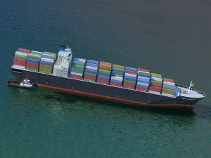 cargo ship and tugboat 3D Model