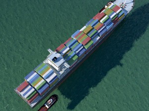 cargo ship and tugboat Modello 3D