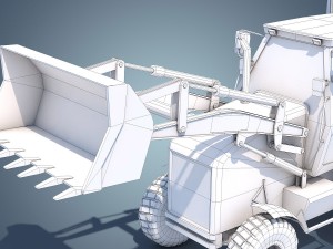 jcb backhoe loader rigged 3D Модель