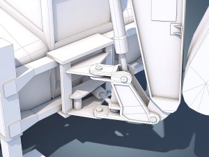 jcb backhoe loader rigged 3D Модель