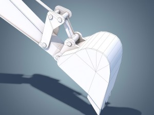 jcb backhoe loader rigged 3D Модель