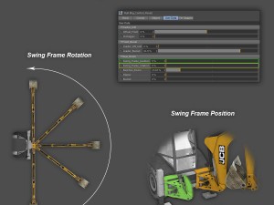 jcb backhoe loader rigged 3D Модель