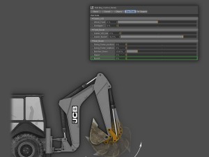 jcb backhoe loader rigged 3D Модель