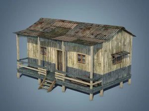 wooden house 3D Model