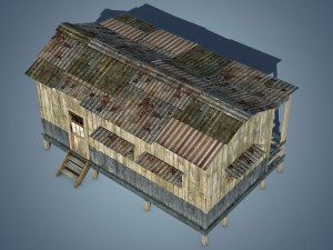 wooden house 3D Model