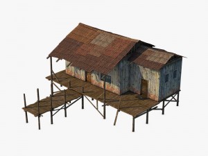 wooden house 3D Модель