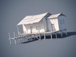 wooden house 3D Model
