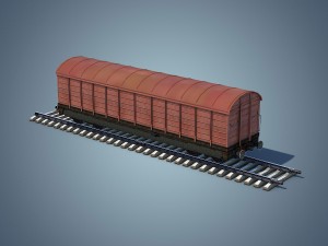 box car brown 3D Model